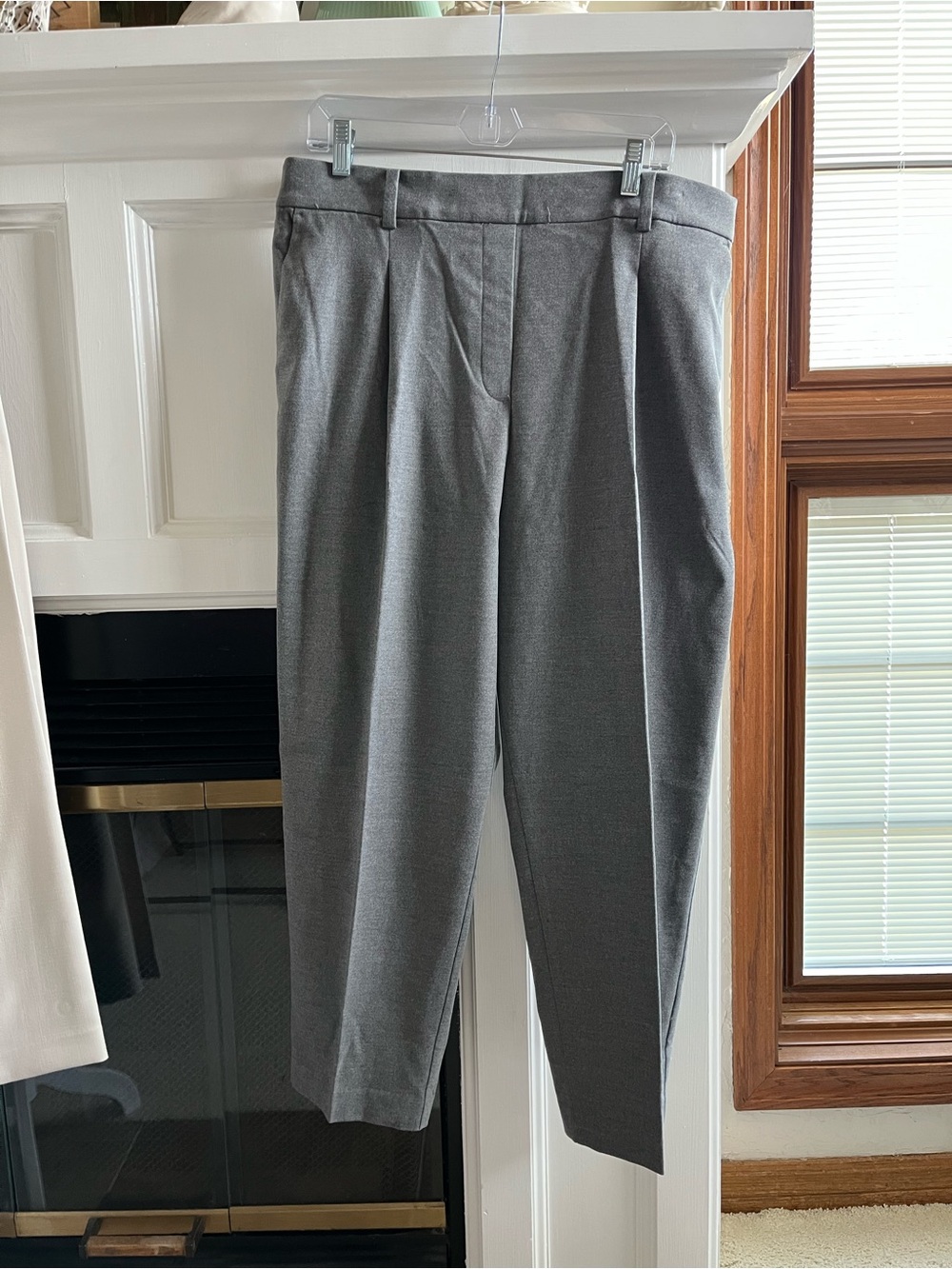 LOFT Women’s Gray Pull-On Dress Pants in Brushed Flannel